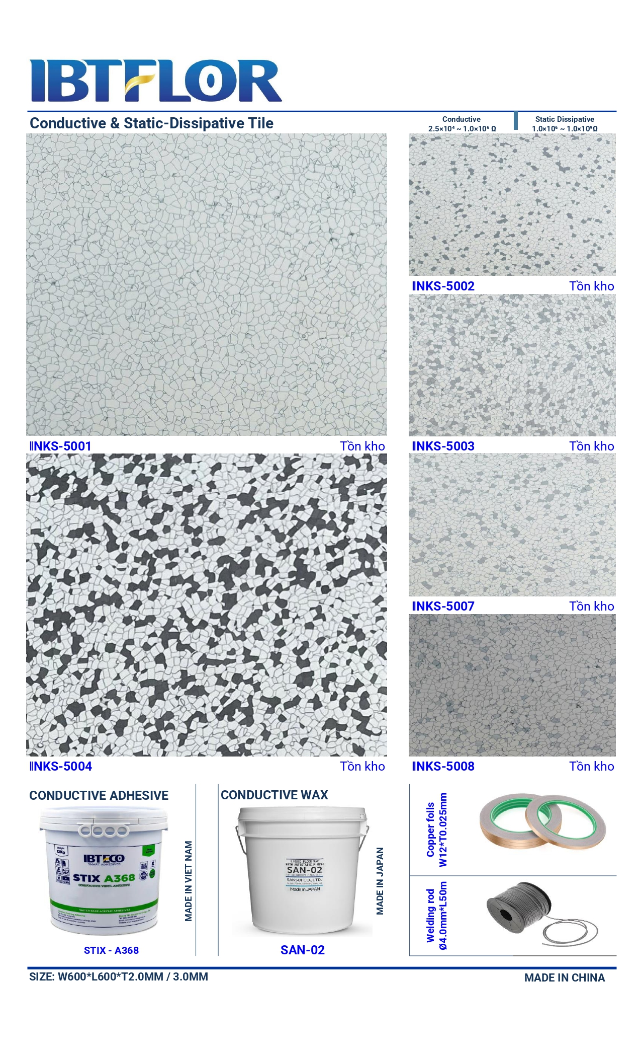 Sàn vinyl chống tĩnh điện IBTFLOR